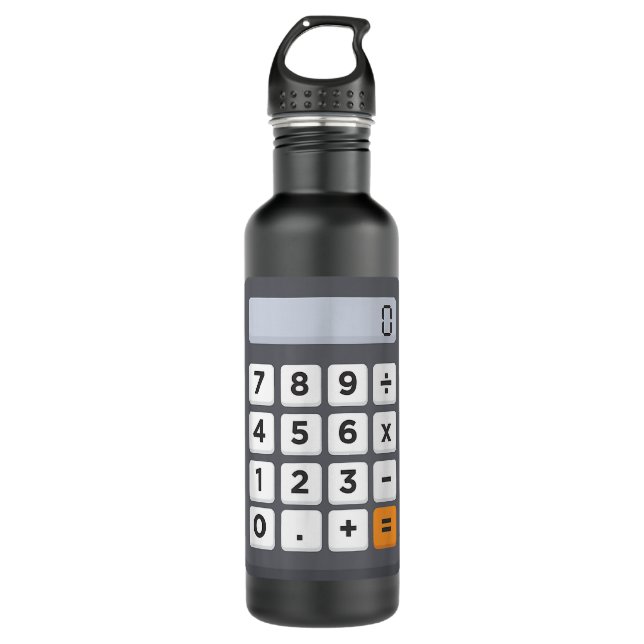 Funny Accountant Halloween Costume Outfit Math Cal 710 Ml Water Bottle (Front)