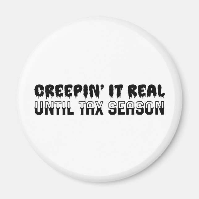 Funny Accountant Halloween - Creepin' It Real Magnet (Front)