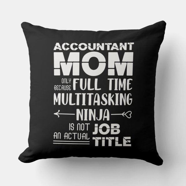 Funny Accountant Mom Cushion (Front)