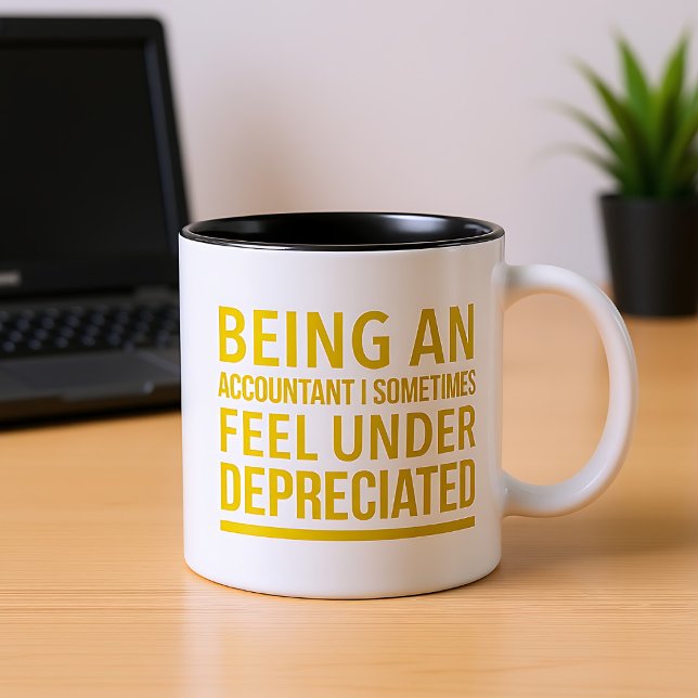 Funny Accountant Pun Two-Tone Coffee Mug (Creator Uploaded)