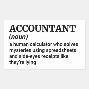 Funny Accountant Rectangular Sticker