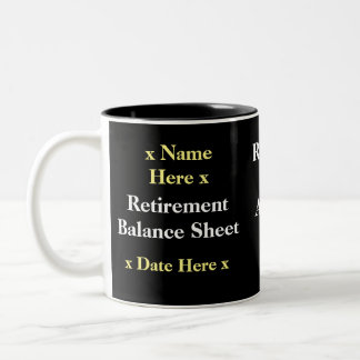 Funny Accountant Retirement Gift Idea Add Name Two-Tone Coffee Mug
