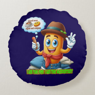Funny Accountant Round Cushion