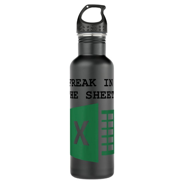 Funny Accountant Spreadsheet Freak In The Sheets  710 Ml Water Bottle (Front)
