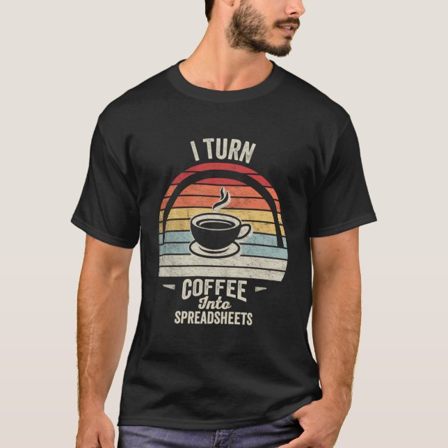 Funny Accountant Spreadsheets Shirt Retro Vintage  (Front)