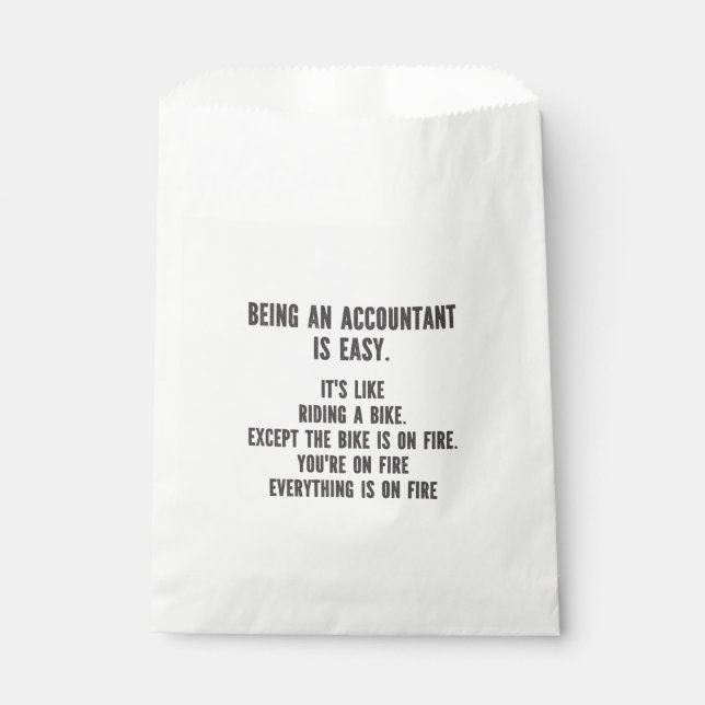 Funny Accountants - Being Accountant is Easy Favour Bags (Front)