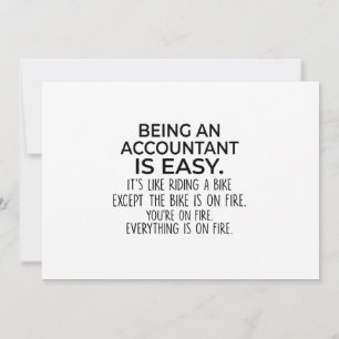 Funny Accountants - Being Accountant is Easy Thank You Card