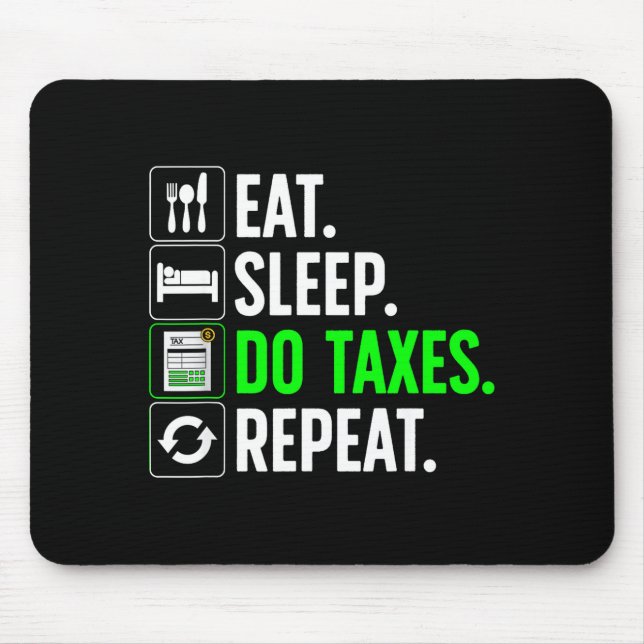 Funny Accounting Art For Men Women Spreadsheets Ac Mouse Mat (Front)