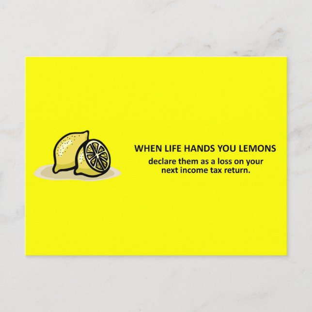 Funny Accounting Income Tax Advice Postcard (Front)