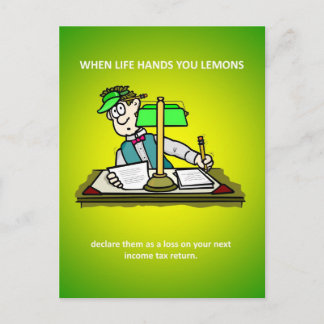 Funny Accounting Income Tax Advice Postcard