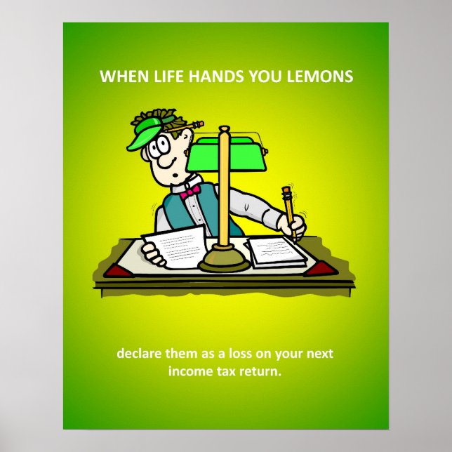 Funny Accounting Income Tax Advice Poster (Front)