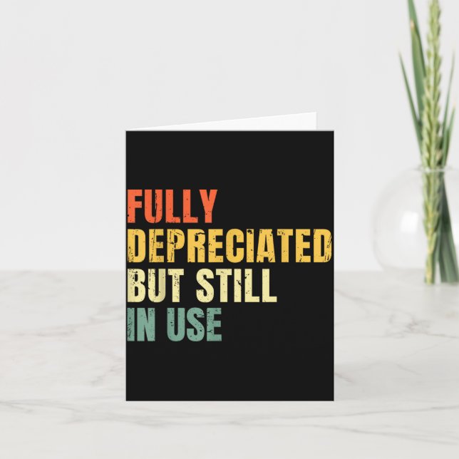 Funny Accounting Retro Fully Depreciated But Still Card (Front)