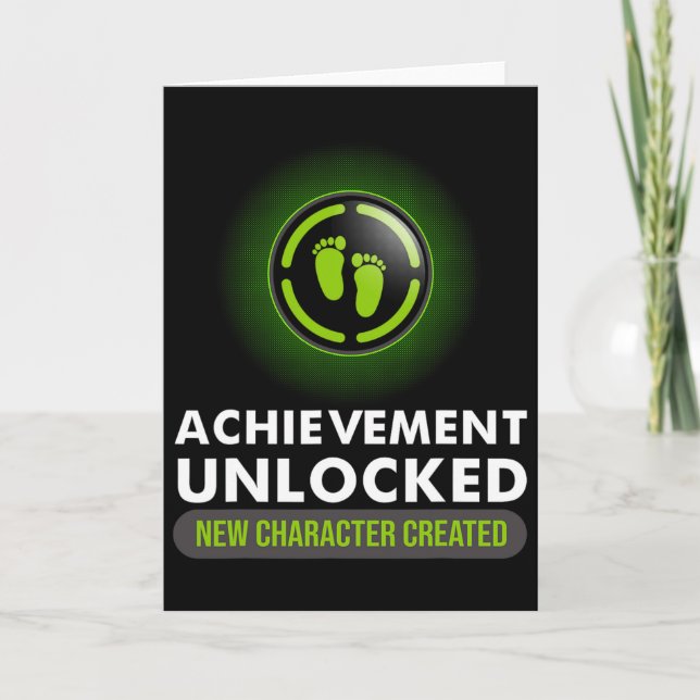 Funny Achievement Unlocked Gift Couples Video Game Card (Front)