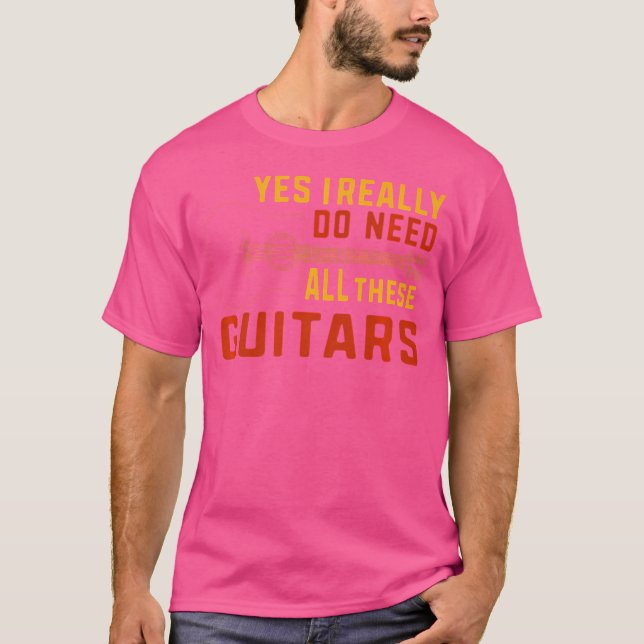 Funny Acoustic Guitar T-Shirt (Front)