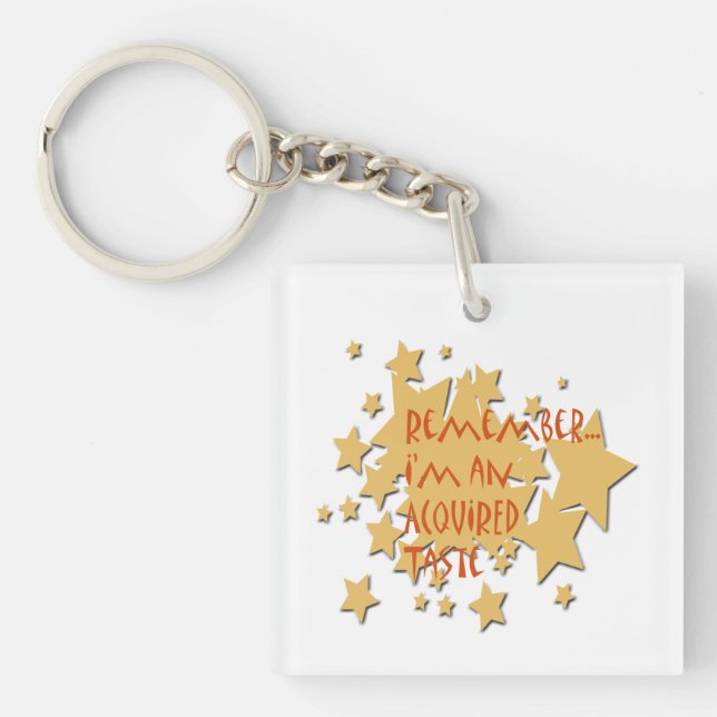 Funny Acquired Taste Key Ring (Front)