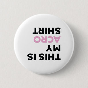 Funny Acro Yoga Retro Gymnastic This Is My Acrotic 6 Cm Round Badge