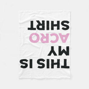 Funny Acro Yoga Retro Gymnastic This Is My Acrotic Fleece Blanket