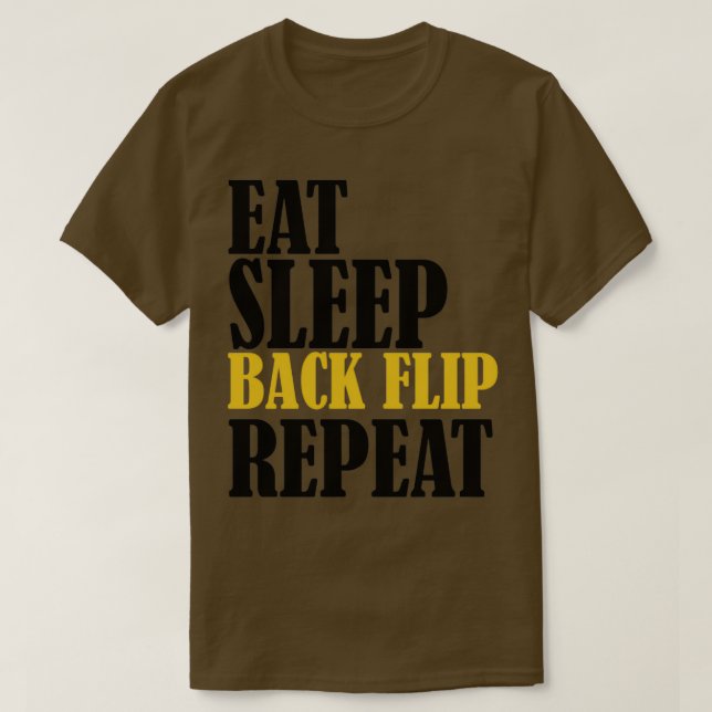 Funny Acrobat Eat Sleep Back Repeat sport gym acro T-Shirt (Design Front)