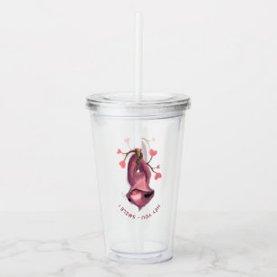 Funny Acrylic Tumbler Playful Sloth - Smile