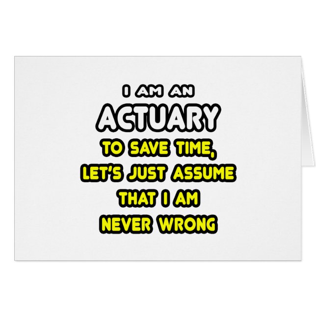 Funny Actuary T-Shirts and Gifts (Front Horizontal)