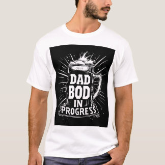 Funny Ad Bod in Progress Typography T-Shirt Design