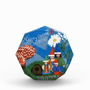 Funny Add Photo Gnome Your Family Merry Christmas Block