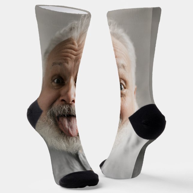 Funny Add Your Own Photo Socks (Angled)