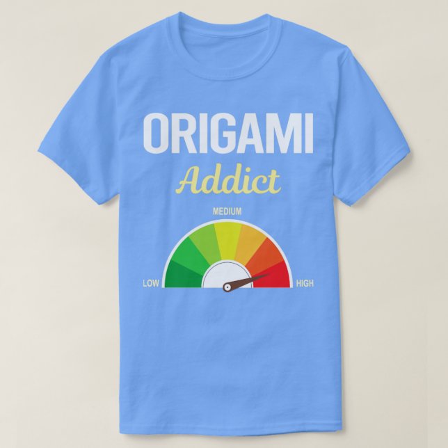 Funny Addict Origami  T-Shirt (Design Front)
