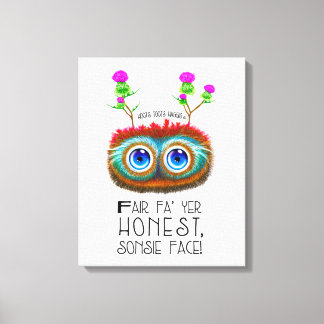 Funny Address To A Haggis Quote Canvas Print