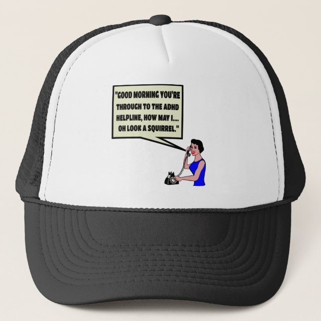 Funny ADHD Trucker Hat (Front)