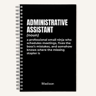 Funny Administrative Assistant Definition (W1) Notebook