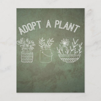Funny Adopt A Plant Natural Flyer