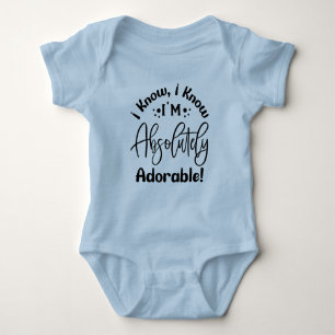 Funny adorable word art boys baby bodysuit