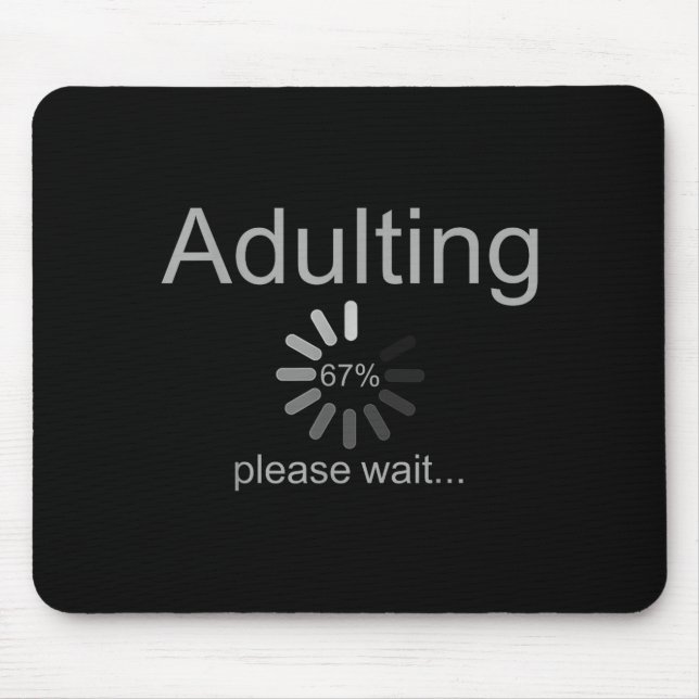 Funny Adult 18th Birthday Fun 67 Loading Meme Girl Mouse Mat (Front)