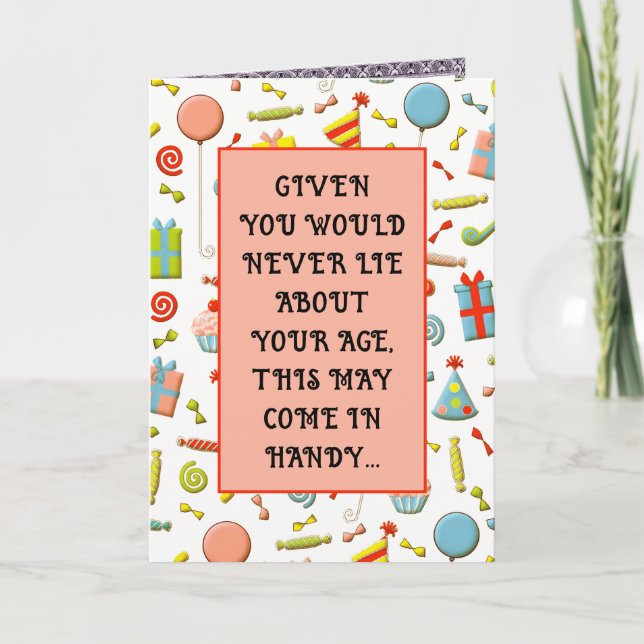 Funny Adult Birthday Card (Front)