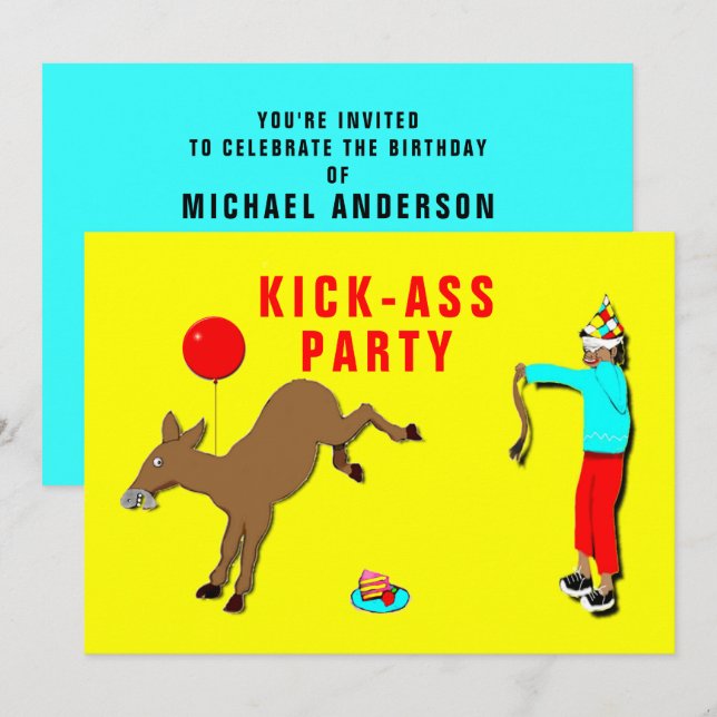 funny adult birthday invitations (Front/Back)