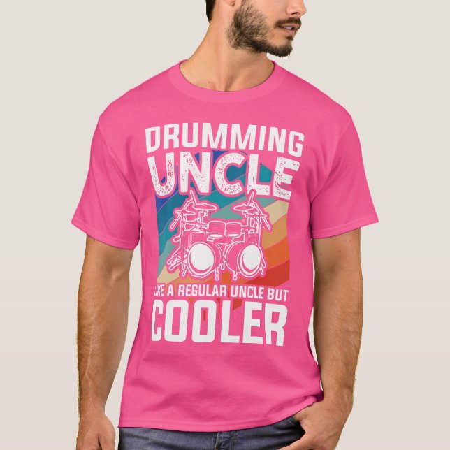 Funny Adult Drummer  Drum Player T-Shirt (Front)