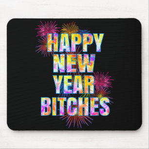 Funny Adult Gift Happy New Year Es Fireworks Party Mouse Mat