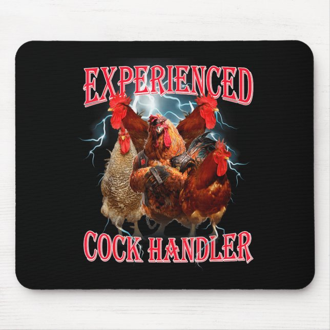 Funny Adult Humor Experienced Handler Inappropriat Mouse Mat (Front)