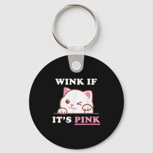 Funny Adult Humour Cute Cat Cool Pink Shocker Dirt Key Ring