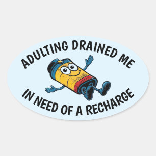 Funny Adulting Struggle Sticker