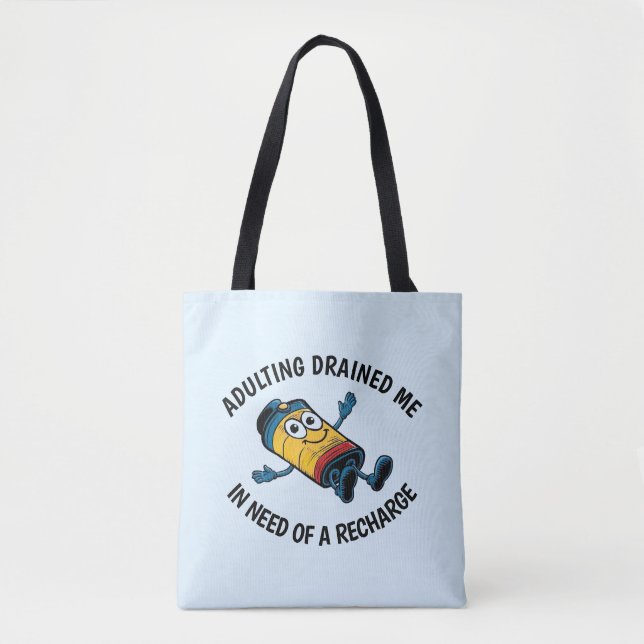 Funny Adulting Struggle Tote Bag (Front)