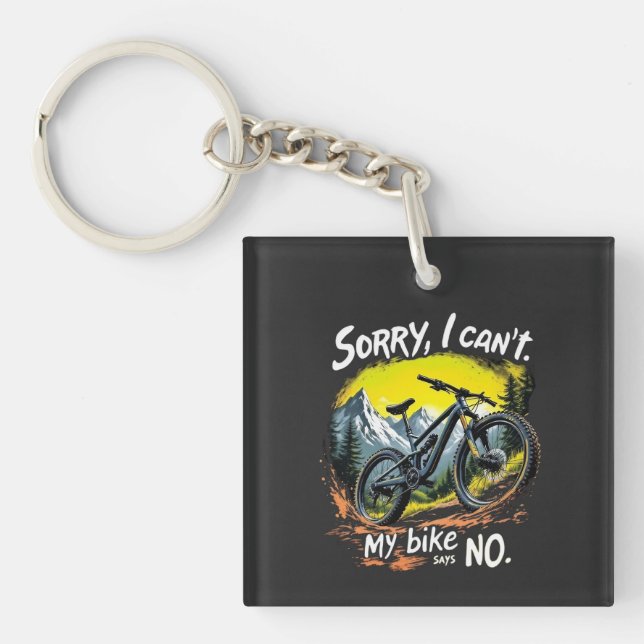 Funny Adventure Cycling Lover Quotes Key Ring (Front)
