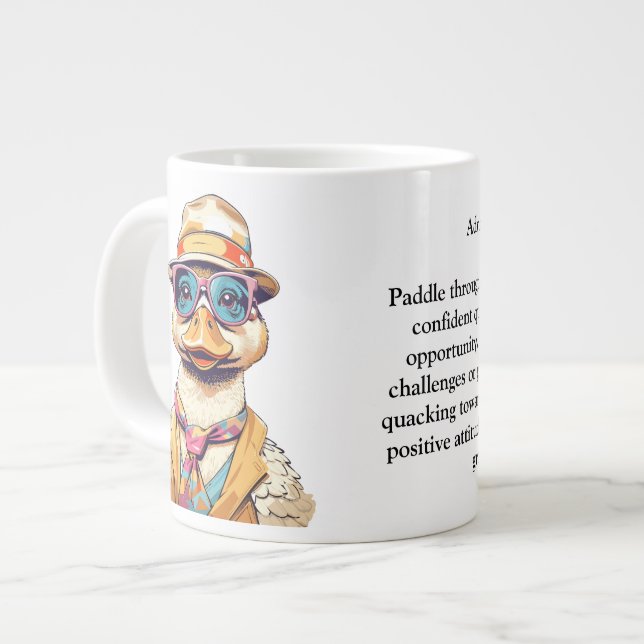 Funny Advice From A Duck  Large Coffee Mug (Front Left)