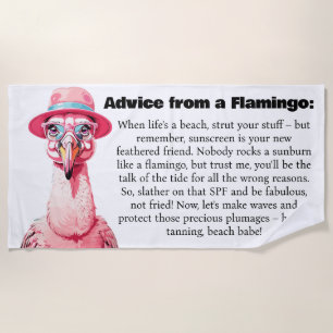Funny Advice From A Flamingo Beach Towel
