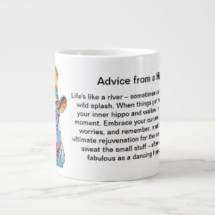 Funny Advice From A Hippo Large Coffee Mug
