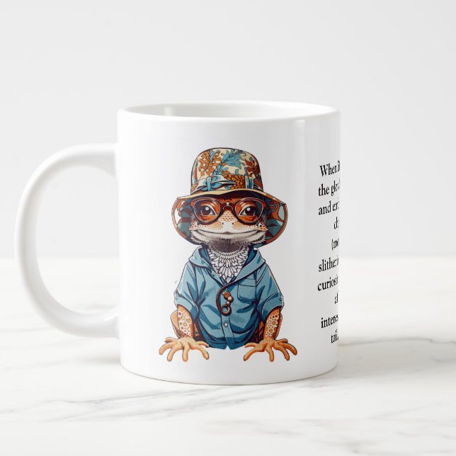 Funny Advice From A Lizard  Large Coffee Mug (Left)
