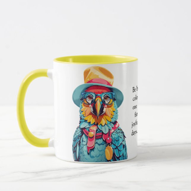 Funny Advice From A Macaw Mug (Left)