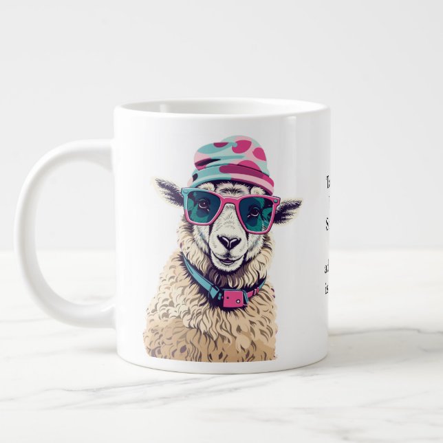 Funny Advice From A Sheep Large Coffee Mug (Left)