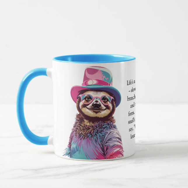 Funny Advice From A Sloth Mug (Left)